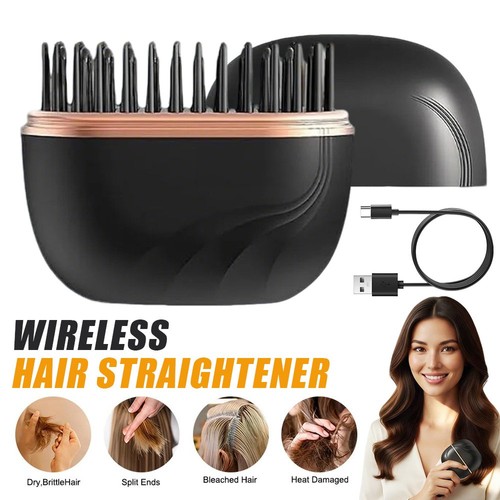 Hair straightener brush - straightener,