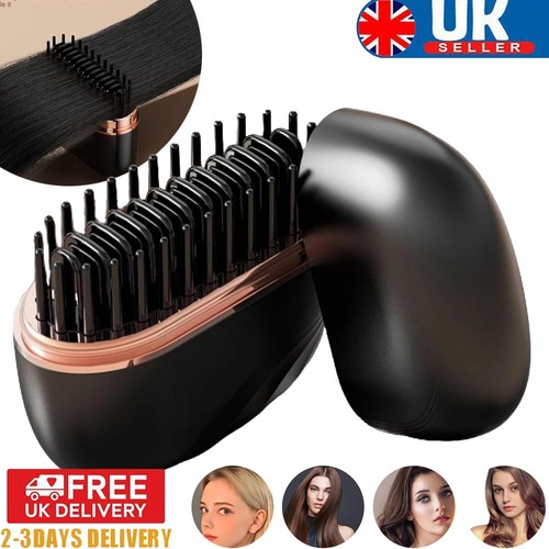 Mini hair straightener brush - straightener,