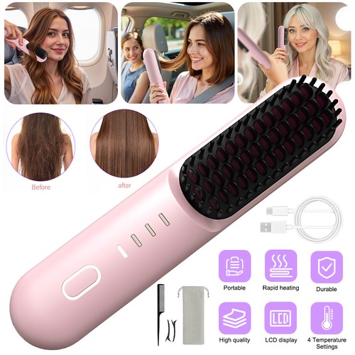 Hair straightener brush - straightener,