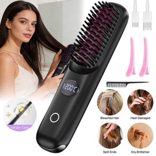 Pro hair straightener brush - straightener,